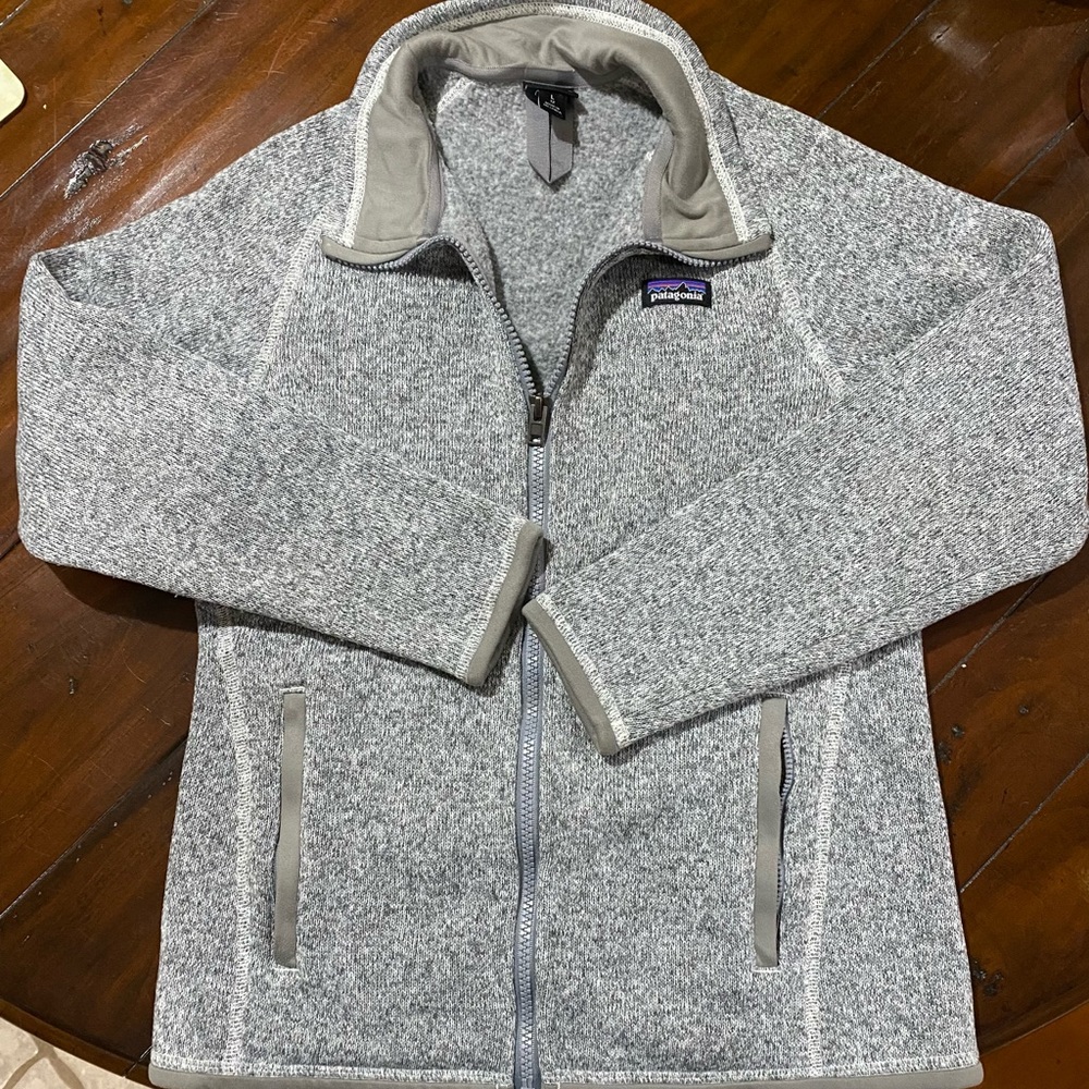 Patagonia Better Sweater Full Zip Fleece Jacket Heathered Gray Kids' Large / 12